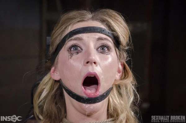 Restrained blonde Mona Wales is throat fucked by white and black cocks  - Bondage, Deepthroat, Blonde, Interracial, MILF, Cum In Mouth, Nipples, Cumshot, BDSM, Facial  - Photo 14