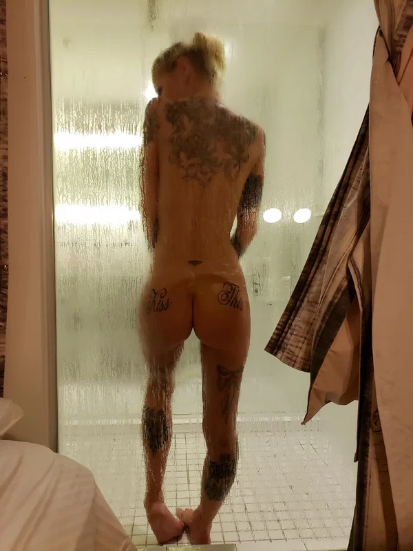 Tattooed girl with fake tits has sex in a bathroom with a tattooed man  - Tattoo, POV, Shower, Fetish, Big Cock, Seduction, Hardcore, Ass, Ball Licking, Anal Gape  - Photo 2