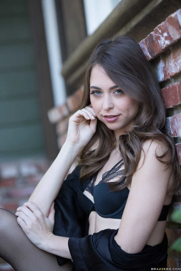 Gorgeous brunette Riley Reid poses in lingerie and plays with her pussy  - Lingerie, Wife, Non Nude, Stockings, MILF, Outdoor, Pornstar, Petite, Sexy, Babe  - Photo 15