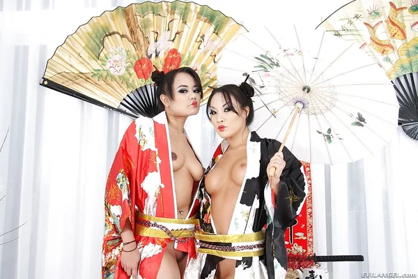Sexy asian MILFs Annie Cruz & Asa Akira posing with toys in their assholes  - Butt Plug, Anal, Dildo, Asian, MILF, Ass, High Heels, Sexy, Tiny Tits, PAWG  - Photo 2