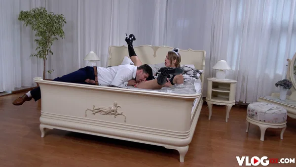 Blonde maid Jayla De Angelis ends up being the star of a homemade sex tape  - Maid, Boots, Hardcore, High Heels, Uniform, Big Cock, Cumshot, Ass Fucking, Facial, Ass  - Photo 4