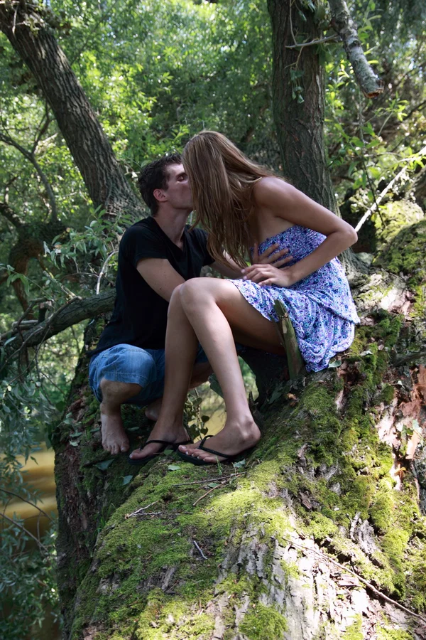 Leggy teen takes a cumshot on her perky tits after sex on a tree limb  - Outdoor, Amateur, Teen, Cumshot, Kissing, Blowjob, Reality, Ass Fucking, Doggy Style, Skirt  - Photo 1