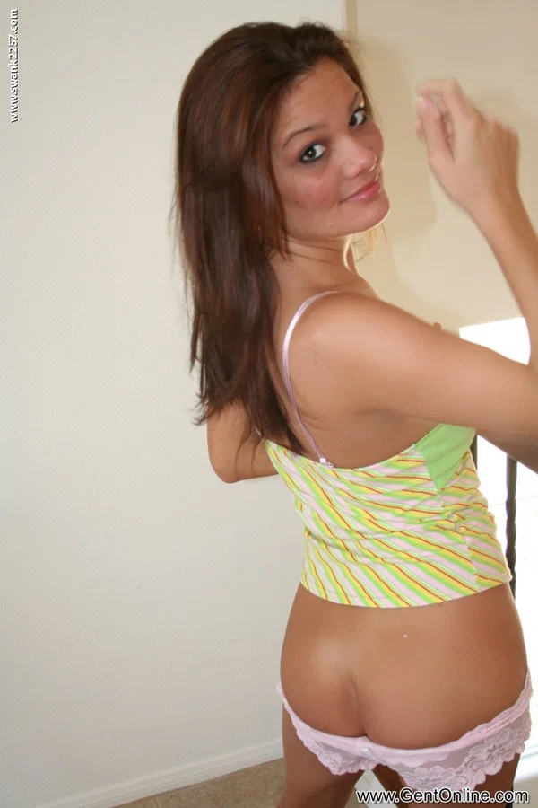 Sweet brunette babe Leslie B shows her hot ass and fake big tits  - Big Tits, Petite, Teen, Panties, Cute, Babe, Ass, Beautiful, Pussy, Legs  - Photo 11