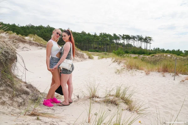 Sexy lesbian Hailey Haze & her Dutch GF Lana Lush have oral sex outdoors  - Dutch, Amateur, Lesbian, Sexy, European  - Photo 2