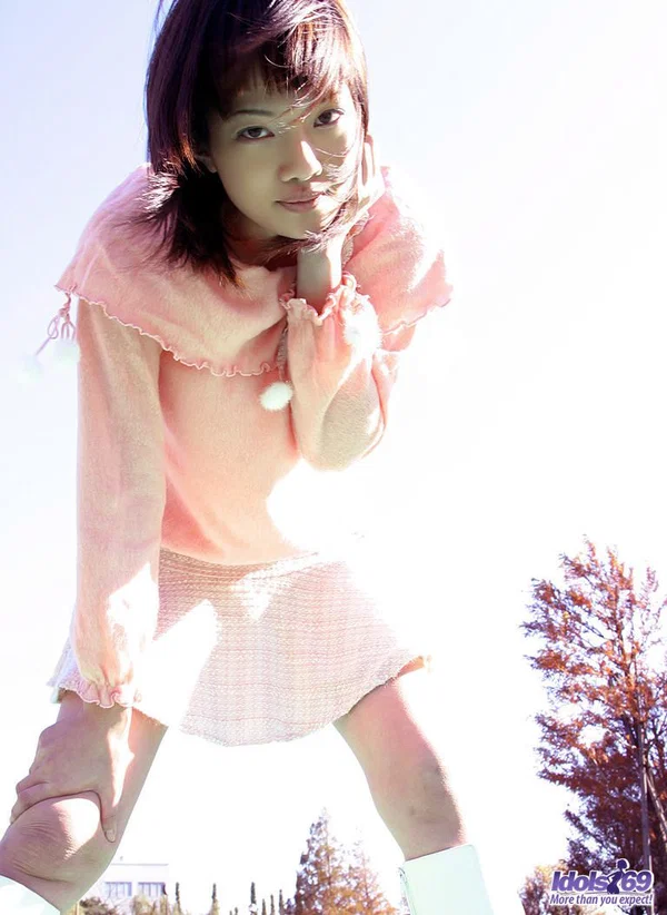 Cute Japanese girl Nana flashes her firm tits and cotton panties in the garden  - Japanese, Asian, Non Nude, Teen, Outdoor, Skirt, Panties, Babe, Upskirt, Boots  - Photo 12