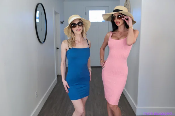 Long legged chicks Diana Grace & her friend partake in a foursome  - Indian, MILF, Swingers, Cumshot, Latina, Big Tits, Groupsex, Natural Tits, Reality, Bikini  - Photo 1