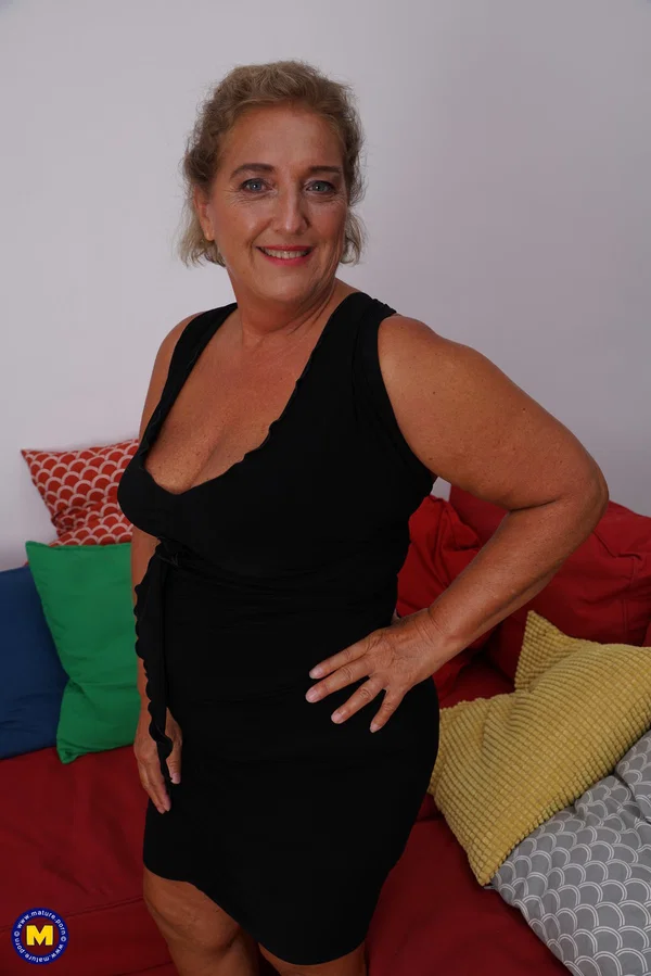 Mature housewife and her young boy toy fuck on a red chesterfield  - Granny, BBW, Chubby, Clothed, Reality, Big Tits, Saggy Tits, Seduction, Skirt, Curvy  - Photo 1