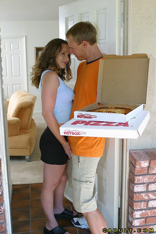 Pizza guys hunt for very tasty pussy of super hot milf Holly Day  - Handjob, MILF, Blowjob, Reality, Big Cock, Clothed, Skirt, Threesome, Facial, Cum In Mouth  - Photo 7