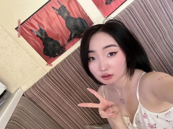 Asian girl models lingerie during the course of a non-nude solo shoot  - Asian, Selfie, Bikini, Tattoo, Glamour, Short Hair, Model, Outdoor, Armpit, Amateur  - Photo 4