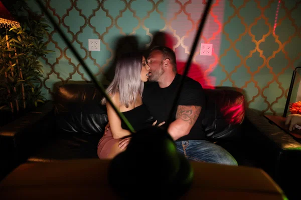 Platinum blonde teen Vanessa Skye has sex with her guy after they watch TV  - Fetish, Cumshot, Kissing, Stockings, Big Tits, Cum In Mouth, Tattoo, Clothed, Hardcore, Piercing  - Photo 3