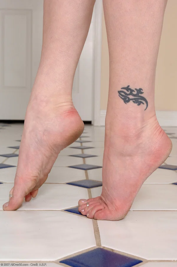 Sexy mature Tai removes her high heels, flaunts her bare feet & licks her toes  - Feet, Pussy, Upskirt, Redhead, Spreading, Hairy, Amateur, MILF, Close Up, Legs  - Photo 7