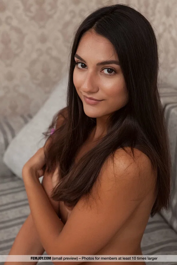 Totally naked teen Elsa D touts her tan lined body in tempting solo poses  - Masturbation, Brunette, Teen, European, Face, Babe, Legs, Glamour, Solo, Ass  - Photo 2