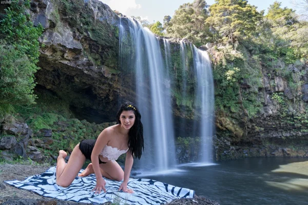 Hot Brazilian teen Gina Valentina strips & spreads her muff by the waterfalls  - Brazilian, Latina, Beach, Public, Pussy, Feet, Spreading, Ass, Hairy, Petite  - Photo 2