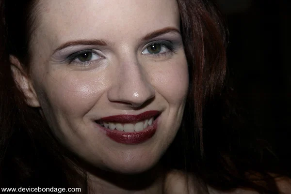 Claire Adams sports red lips during the course of a hardcore bondage scene  - MILF, BDSM, Face, Ass, Redhead, Bondage, Boots, Natural Tits, Feet, Nipples  - Photo 14
