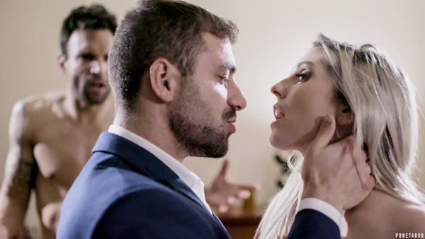 Cheating blond Christie Stevens is confronted by hubby while caught in the act  - Caught, Cheating, Hardcore, Kissing, Reality, Big Tits, Big Cock, Cumshot, Pussy Licking, Close Up  - Photo 15