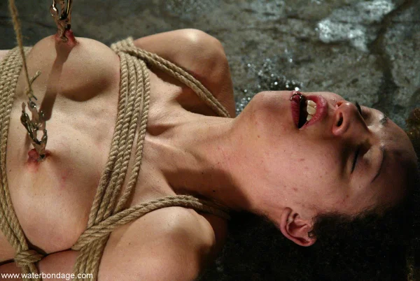 Water Bondage featuring Jamie Hot Porn Pics  - Wet, Fetish, Bondage, BDSM, Nipples, Close Up, Pussy, Dildo, Face, Skinny  - Photo 8