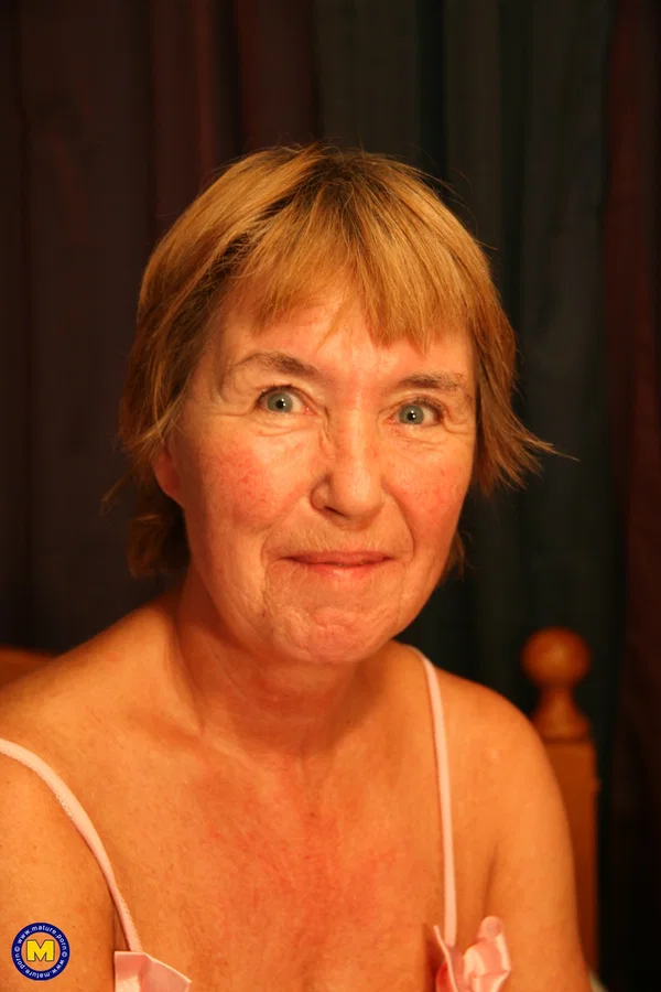 Short-haired granny Loesje masturbating in her sexy outfits in a solo  - Mature, Housewife, Short Hair, Amateur, Panties, Pussy, Big Tits, Close Up, High Heels, Ass  - Photo 1