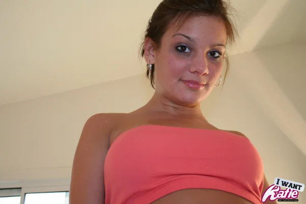 Teen first timer Kate Crush wears her hair up while unleashing her firm boobs  - Amateur, Babe, Teen, Nipples, Big Tits, Brunette, Yoga Pants, Fake Tits, Clothed, Cute  - Photo 4