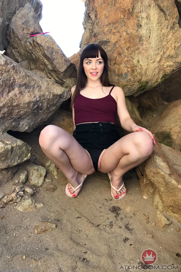 Young solo girl Aliya Brynn lifts up her skirt for upskirt action in public  - Girlfriend, Pussy, Amateur, Feet, Panties, Upskirt, Close Up, Clothed, Step Sister, Perfect  - Photo 15