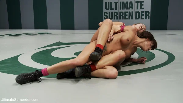 Naked female wrestlers grapple and squirm for dominance on wrestling mat  - Sports, Lesbian, Bondage, BDSM, Ass, Big Tits, PAWG, Nipples, Short Hair, White  - Photo 12