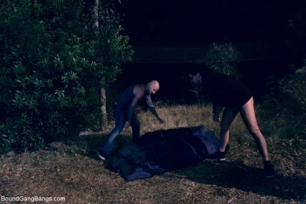 Redhead Kenzie Vaughn gets all her holes filled with cum in a night gangbang  - Gangbang, Double Penetration, Anal, Groupsex, Creampie, Cumshot, Outdoor, Pussy, Close Up, Brunette  - Photo 20