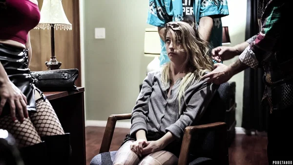 Young girls participate in group sex with related family members  - Teen, MILF, Skirt, Groupsex, Latex, Pussy Licking, Cumshot, Blowjob, Facial, Reality  - Photo 3