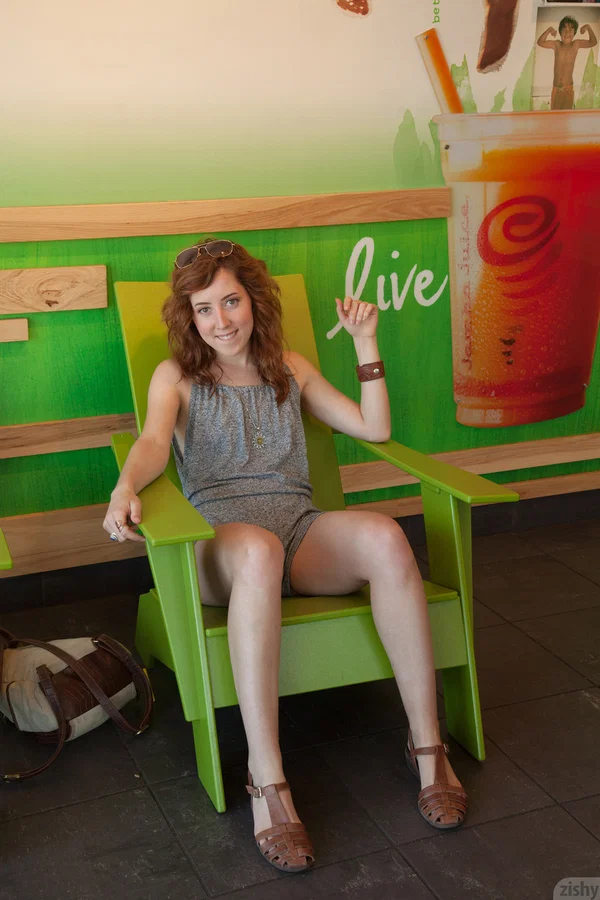 Horny teen Ursa Finley shows her wet shorts while posing non nude outdoors  - Non Nude, Amateur, Redhead, Curly, Petite, Glasses, Outdoor, Legs, Beautiful, Babe  - Photo 3