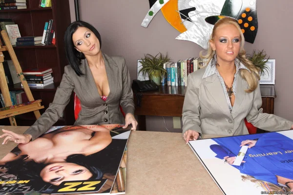 Brunette business woman Dylan Ryder pleasures a huge dick at work  - MILF, Office, Big Tits, Titjob, Reality, Blowjob, Sexy, Pussy, Fake Tits, Pantyhose  - Photo 1