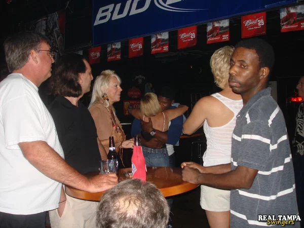Amateur swingers show off her big breasts at a wild party at the bar  - Granny, Swingers, Mature, Amateur  - Photo 19