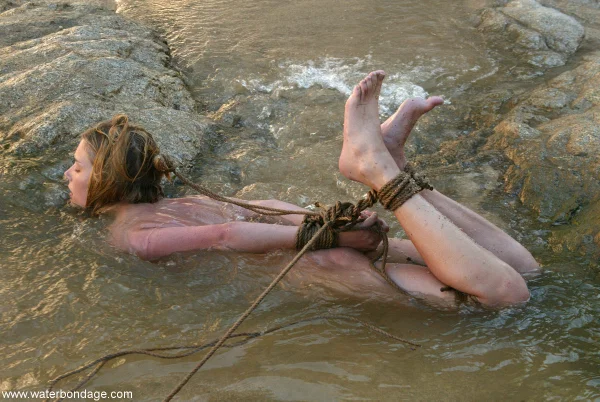 Water Bondage performed by Star Naked Pics  - Fetish, BDSM, Bondage, Wet, Feet, Outdoor, Non Nude, Pussy, White  - Photo 14