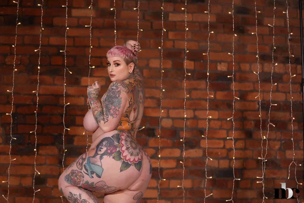 Fatty babe Galda Lou strips off her sexy lingerie & flaunts tattooed hot body  - BBW, Tattoo, Chubby, Curvy, Short Hair, Thick, MILF, PAWG, Lingerie, Ass  - Photo 18