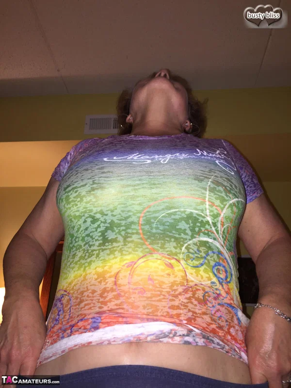 Older amateur Busty Bliss uncovers or natural tits prior to a POV blowjob  - Mature, Amateur, Chubby, Curvy, BBW, Thick, Short Hair, Natural Tits, Big Tits, Face  - Photo 6