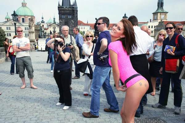 Shameless teen Becca flashes her tits and cunt in a crowded public place  - Public, Babe, Outdoor, Glamour, Beautiful, Solo, Cute, Teen, Model, Non Nude  - Photo 7