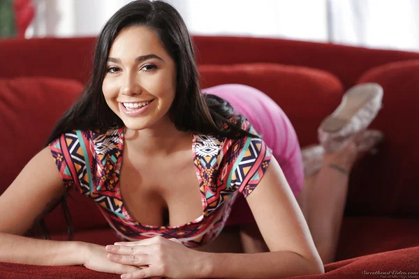 Young brunette beauty Karlee Grey exposing big natural boobs and trimmed cunt  - Teen, Big Tits, Brunette, Hairy, Babe, Natural Tits, Tattoo, Clothed, Upskirt, Skirt  - Photo 2