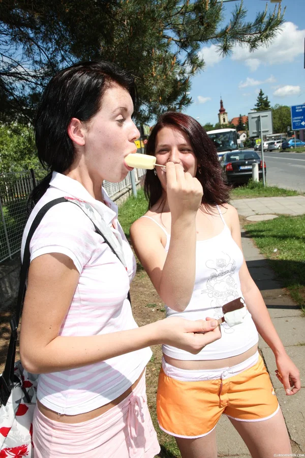 Club Seventeen starring Charlotte G, Tessa E Naked XXX  - Pussy, Outdoor, Amateur, Teen, Fingering, Lesbian, Public, Panties, Cute, Tall  - Photo 4