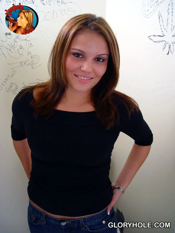 Teen Charisma was masturbating in WC when a dick appeared through the hole  - Gloryhole, Mature, Interracial, Facial, Blowjob, Big Tits, Non Nude, Pussy, Spreading  - Photo 1