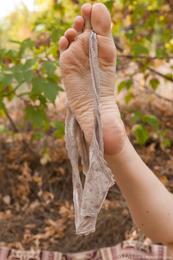 Petite Russian babe Emma Fantasy toying her hairy pussy with bananas outdoors  - Outdoor, Russian, Hairy, Feet, Tiny Tits, Amateur, Petite, Sexy, Redhead, Dildo  - Photo 9