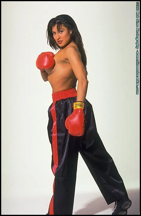 Hot brunette Tanya Merryman goes topless in boxing gloves before rooftop poses  - Sports, Babe, Lingerie, Ass, Beautiful, PAWG, Outdoor, Panties, Solo, Brunette  - Photo 12