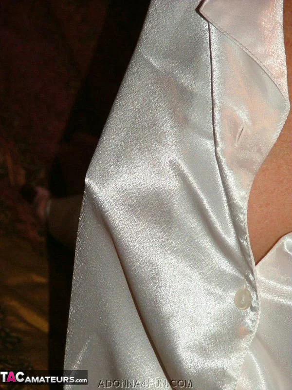 Blonde nan Adonna toys her pierced pussy on a bed in a robe and stockings  - Granny, Masturbation, Amateur, Close Up, Dildo, Stockings, Pussy, Big Tits, Panties, Ass  - Photo 3