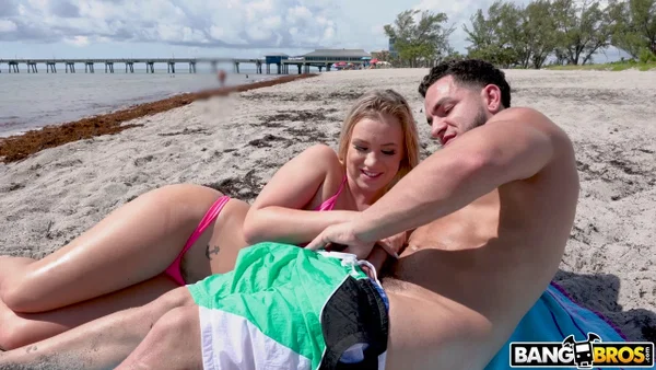 Stunner in pink bikini Bailey Brooke gets fucked on the public beach  - Beach, Handjob, Teen, Outdoor, Petite, Bikini, Ass, Wet, Cowgirl, Pornstar  - Photo 9