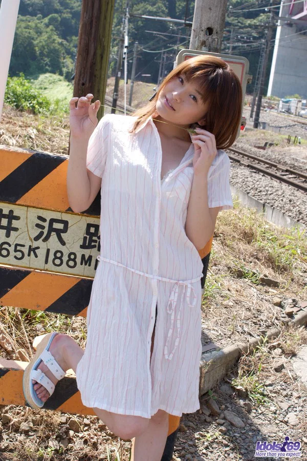 Japanese teen Kyoko Nakajima poses nude on rail tracks and inside her home  - Japanese, Asian, Teen, Panties, Babe, Tiny Tits, Nipples, Ass, Spreading, Beautiful  - Photo 1