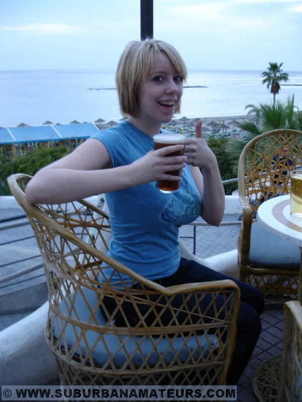 Housewife Jenny Jones strips naked in the kitchen & flashes her tits in public  - Smoking, Amateur, Short Hair, Beautiful, White, Natural Tits, Non Nude, European, Solo, Redhead  - Photo 14
