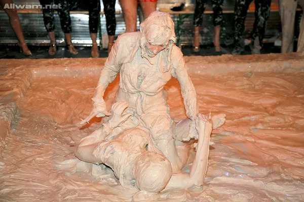 Salacious european fetish ladies enjoy a messy mud wrestling  - Fetish, European, Skirt, Outdoor  - Photo 9