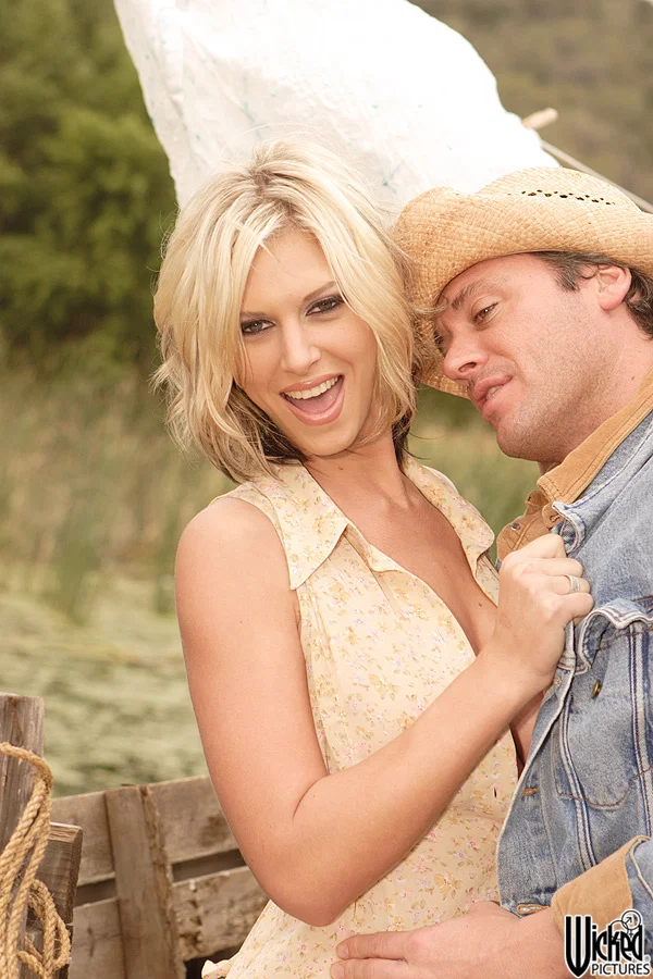 Blonde MILF Brooke Banner enjoys wild outdoor sex with a cowboy  - Reality, Hardcore, MILF, Outdoor, Dress, Clothed, Doggy Style, Undressing, Short Hair, Sexy  - Photo 2
