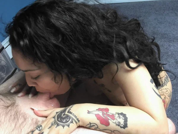 Tattooed raven-haired Latina Brooklyn Love sucks & deepthroats a hard dick  - Tattoo, Latina, Amateur, Blowjob, Petite, Deepthroat, Undressing, Brunette, Cumshot, Handjob  - Photo 19