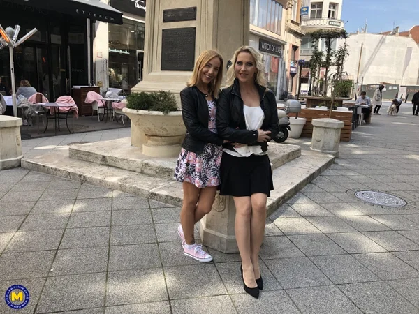 Sweet amateur babes Julia Pink and Poppy Pleasure show their sexy panties  - German, Public, Panties, MILF, Teen, Amateur, Upskirt, Lesbian, Cameltoe, Clothed  - Photo 4