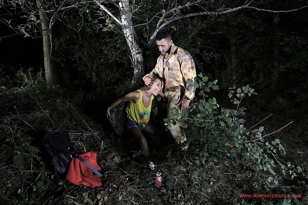 Stunning babe gets handcuffed and roughly banged outdoor  - Bondage, Outdoor, Anal, Blowjob, Facial, Cum In Mouth, Ass, Cumshot, Shorts, BDSM  - Photo 2