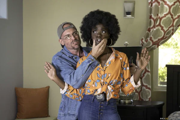 Ebony police woman Ana Foxxx fucks a hung criminal instead of arresting him  - Ebony, African, Black, Pornstar, Skinny, Reality, Hardcore, Ass, Blowjob, Clothed  - Photo 6