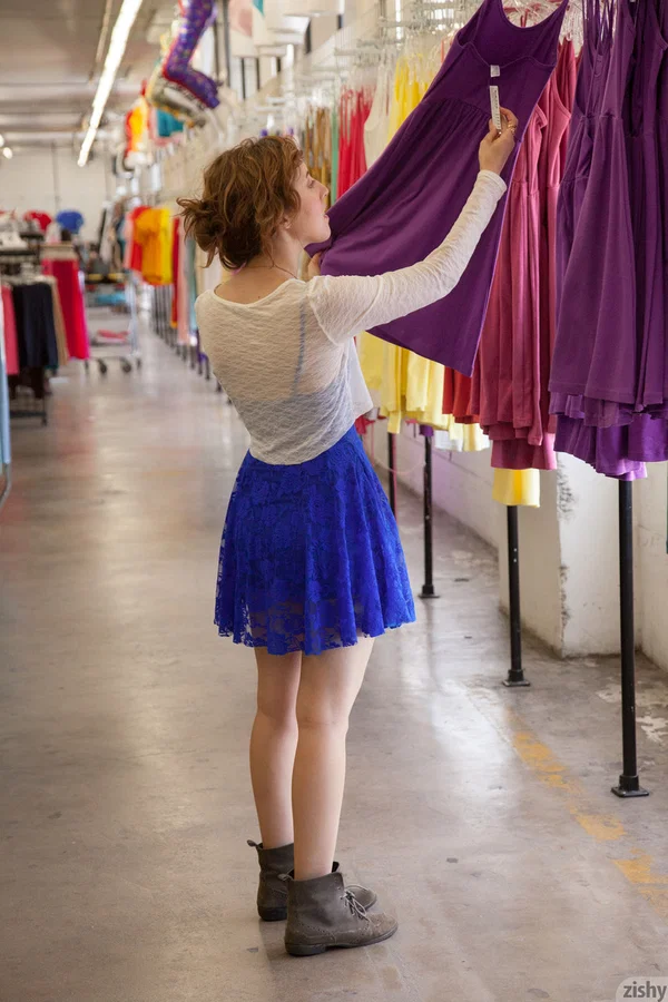 Teen girlfriend Ursa Finley flashes her amazing ass and undies in a shop  - Emo, Girlfriend, Public, Non Nude, Redhead, Clothed, Amateur, Upskirt, Teen, Ass  - Photo 5