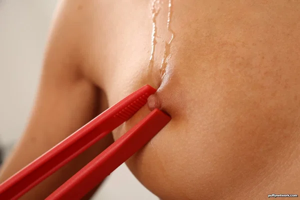 Sexy blonde Victoria Pure removes a red dress before masturbating with toys  - Cameltoe, Pussy, Orgasm, Spreading, Close Up, Nipples, Masturbation, Dildo, Shaved, Natural Tits  - Photo 9